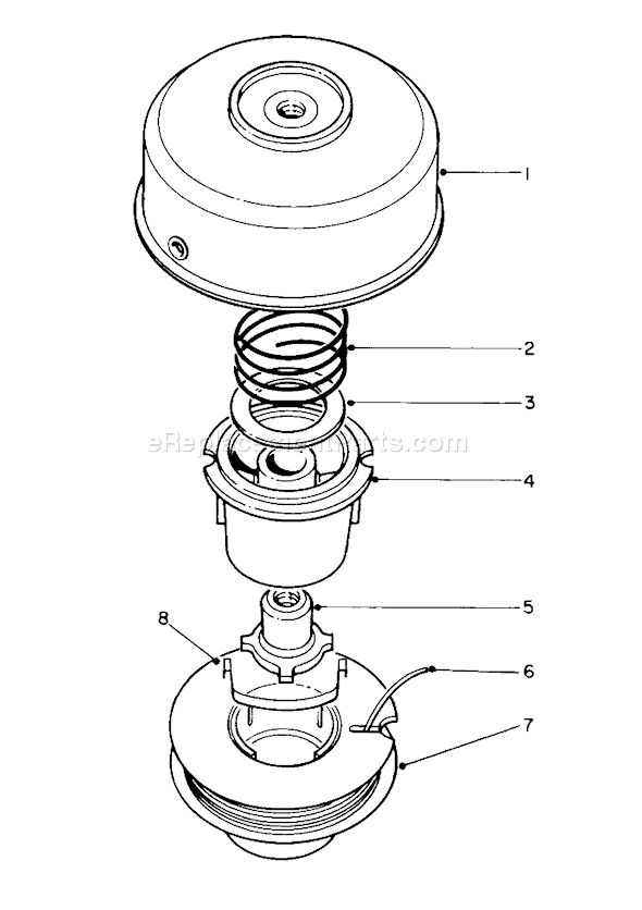 Toro 51665 (1000001-1999999)(1991) Trimmer Single Line Bump Feed Cutter Head Diagram