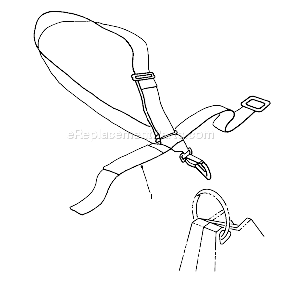 Toro 51665 (1000001-1999999)(1991) Trimmer Deluxe Shoulder Belt Harness Diagram