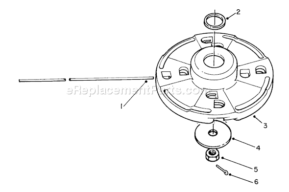 Toro 51665 (1000001-1999999)(1991) Trimmer Metallic Fixed Line Cutter Head Diagram