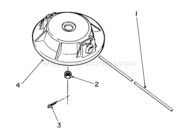 Toro 51665 (1000001-1999999)(1991) Trimmer Non-Metallic Fixed Line Cutter Head Diagram