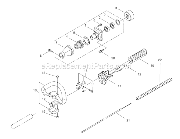 Toro 53011 (890001-895000)(1998) Trimmer Clutch And Handle Assembly Diagram
