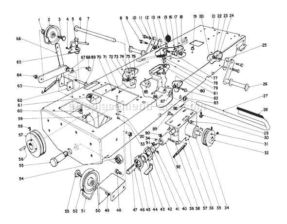 Toro 55302 (0000001-0999999)(1970) Lawn Tractor Chassis Assembly Diagram