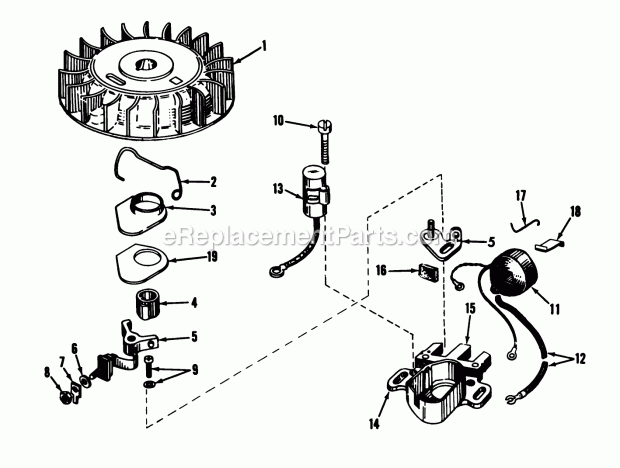 Toro 56010 (2000001-2999999) (1972) 25-in. Sportlawn Lawnmower Magneto No. 610689a (Recoil) Diagram