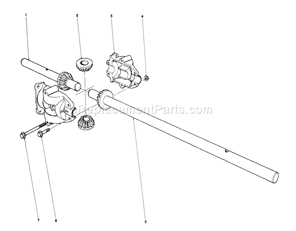 Toro 56033 (5000001-5999999)(1975) Lawn Tractor Differential Assembly Diagram