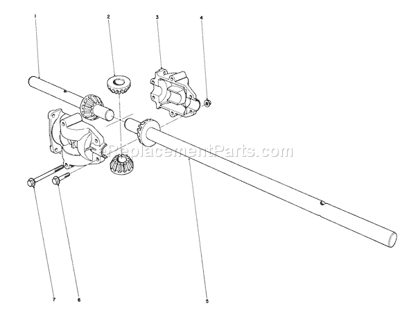 Toro 56100 (2000001-2999999)(1972) Lawn Tractor Differential Assembly Diagram