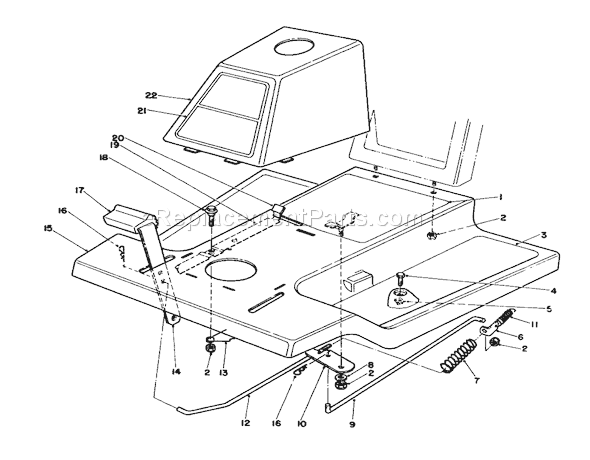 Toro 56123 (9000001-9999999)(1989) Lawn Tractor Front Body Assembey Diagram