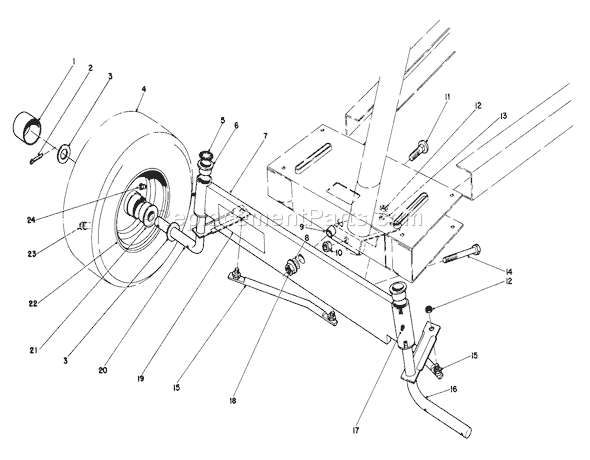 Toro 56125 (4000001-4999999)(1984) Lawn Tractor Front Axle Assembly Diagram
