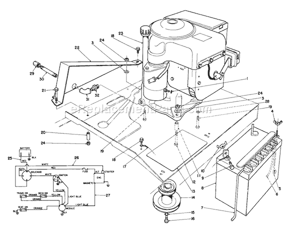 Toro 56133 (2000001-2999999)(1992) Lawn Tractor Page F Diagram