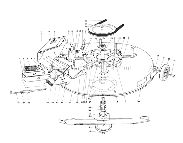 Toro 56155 (5000001-5999999)(1985) Lawn Tractor Mower Assembly Diagram
