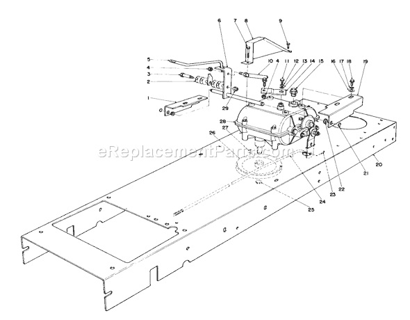 Toro 56155 (5000001-5999999)(1985) Lawn Tractor Transmission Linkage Assembly Diagram