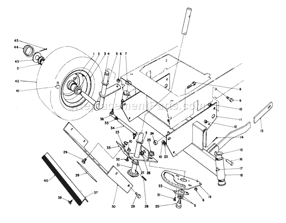 Toro 56155 (6000001-6999999)(1986) Lawn Tractor Front Axle Assembly Diagram