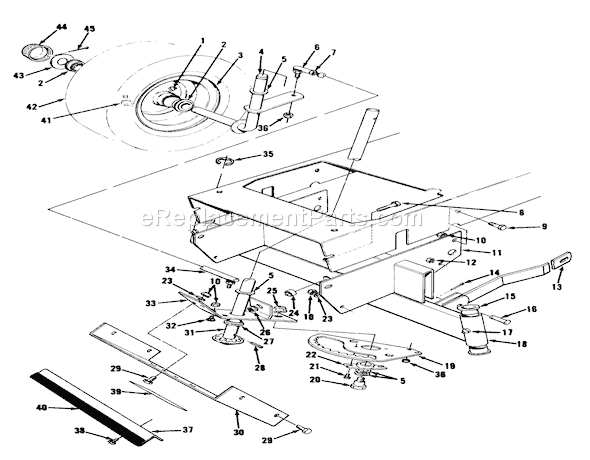 Toro 56165 (0000001-0999999)(1990) Lawn Tractor Front Axle Assembly Diagram