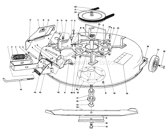 Toro 56177 (1000001-1999999)(1991) Lawn Tractor Mower Assembly Diagram