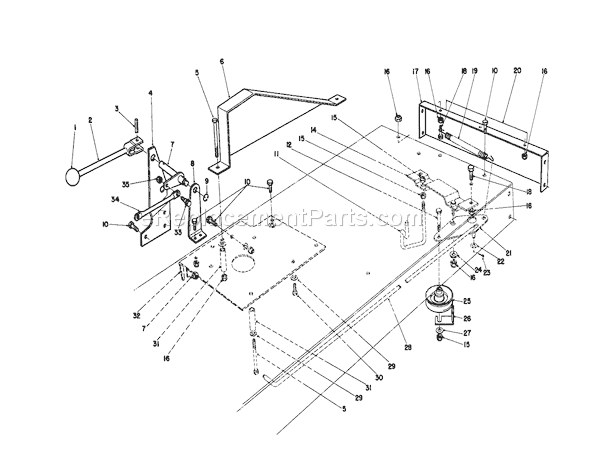 Toro 56195 (1000001-1999999)(1991) Lawn Tractor Traction Assembly Diagram