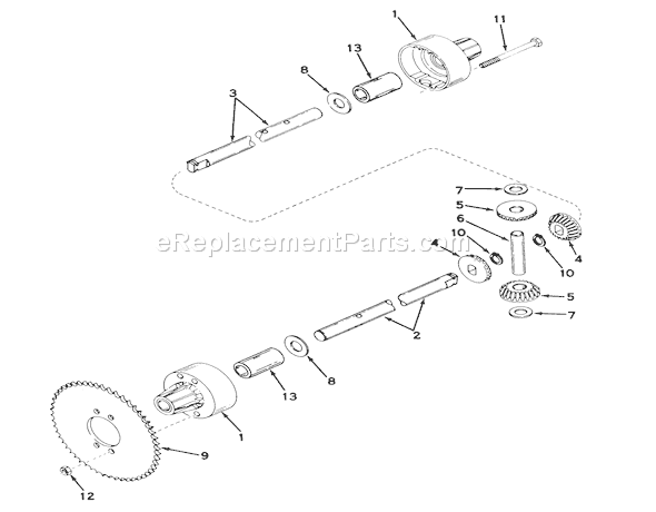 Toro 57054 (0000001-0999999)(1970) Lawn Tractor Differential Model 120 Diagram