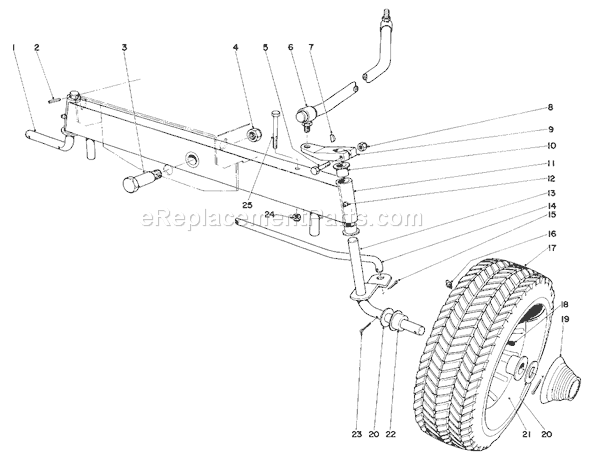 Toro 57111 (1000001-1999999)(1971) Lawn Tractor Front Axle Assembly Diagram