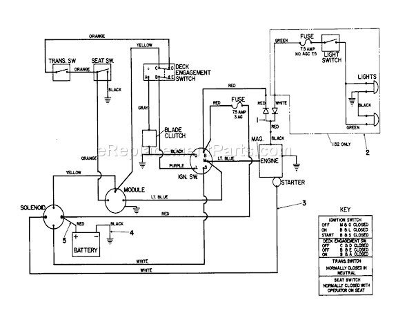Toro 57300 (2000001-2999999)(1982) Lawn Tractor Electrical Diagram Diagram