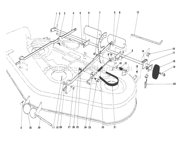 Toro 57356 (5000001-5999999)(1985) Lawn Tractor Mower Lift Assembly Diagram