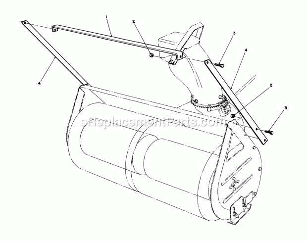 Toro 57358 (7000001-7999999) (1987) 44-in. Side Discharge Mower Drift Breaker Assembly N0. 20-0650 (Optional) Diagram