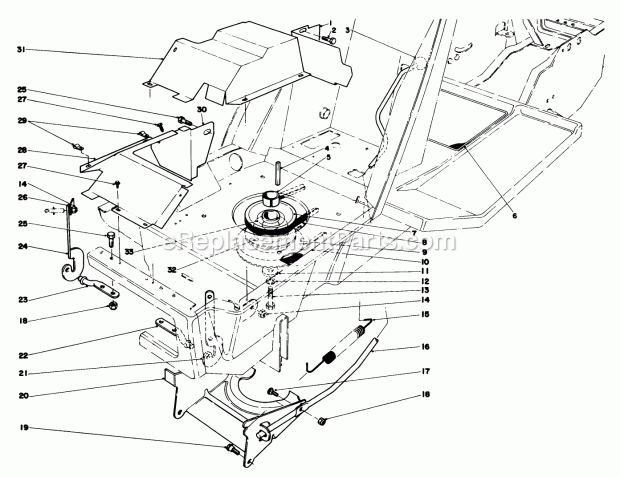Toro 57385 (0000001-0999999) (1980) 11 Hp Front Engine Rider Clutch & Actuator Assembly Diagram