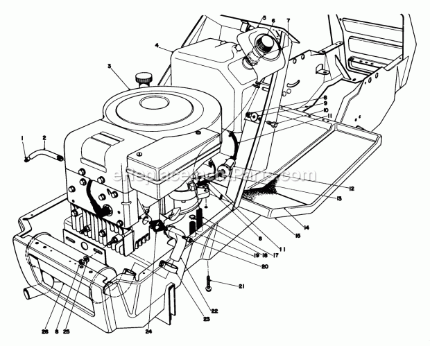 Toro 57385 (0000001-0999999) (1980) 11 Hp Front Engine Rider Engine Assembly Model 57380 Diagram