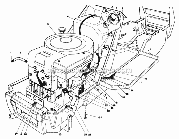 Toro 57385 (0000001-0999999) (1980) 11 Hp Front Engine Rider Engine Assembly Model 57385 Diagram