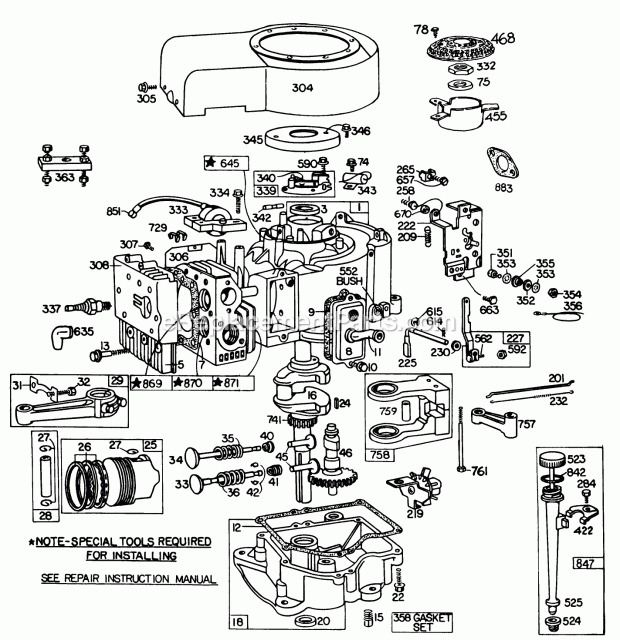 Toro 57385 (0000001-0999999) (1980) 11 Hp Front Engine Rider Page P Diagram