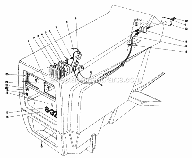 Toro 57385 (0000001-0999999) (1980) 11 Hp Front Engine Rider Headlight Kit No. 38-5760 Diagram