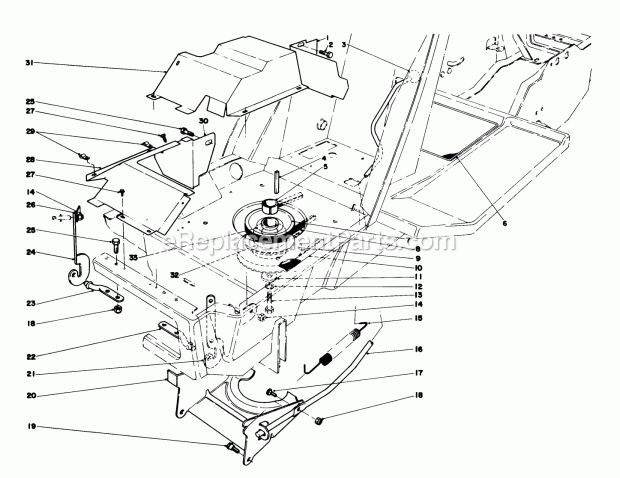 Toro 57385 (1000001-1999999) (1981) 11 Hp Front Engine Rider Clutch & Actuator Assembly Diagram