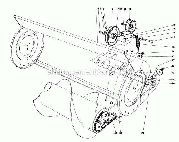 Toro 57385 (1000001-1999999) (1981) 11 Hp Front Engine Rider 36-in. Snowthrower Attachment Model 59136 Diagram