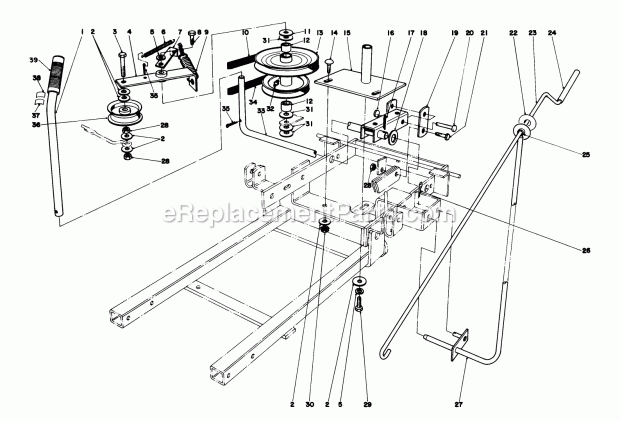 Toro 57385 (1000001-1999999) (1981) 11 Hp Front Engine Rider Page C Diagram