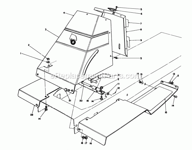 Toro 59178 (2000001-2999999) (1992) 32-in. Bagger, Easy Empty Front Tower Assembly Diagram