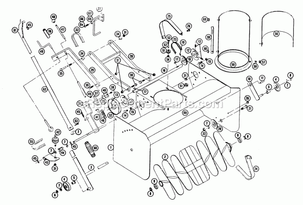 Toro 6-1111 (1968) 42-in. Dozer Blade Snow Thrower St-323 Diagram