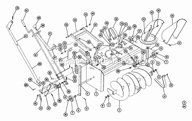 Toro 6-1111 (1968) 42-in. Dozer Blade Snow Thrower St-324 Diagram