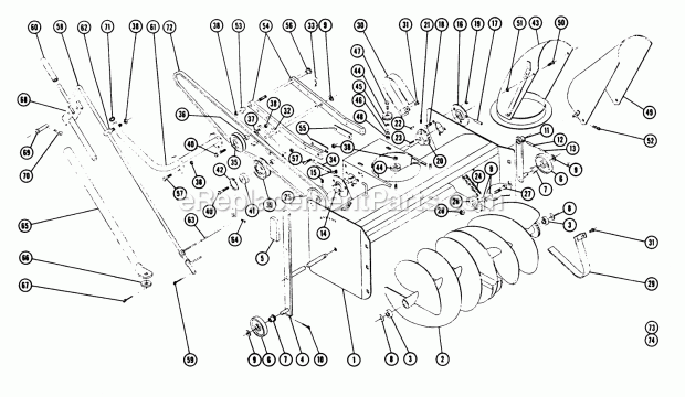 Toro 6-1111 (1968) 42-in. Dozer Blade Snow Thrower St-375 Diagram