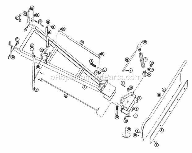 Toro 6-1111 (1968) 42-in. Dozer Blade Dozer Blade Bd-4263 Diagram