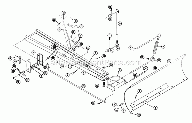 Toro 6-1111 (1968) 42-in. Dozer Blade Dozer Blade Model 6-1121 (Formerly Bd-543) Diagram