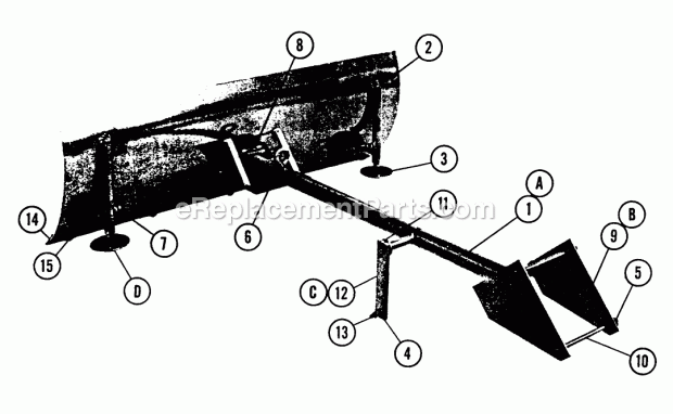 Toro 6-1121 (1968) 54-in. Snow/dozer Blade Parts List for Spr-42 Diagram