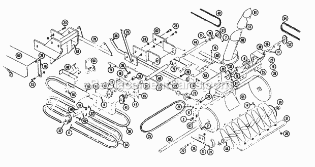 Toro 6-1121 (1968) 54-in. Snow/dozer Blade Snow Thrower St-3072 & St-302 Diagram