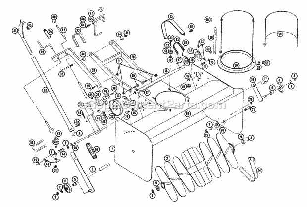 Toro 6-1121 (1968) 54-in. Snow/dozer Blade Snow Thrower St-323 Diagram