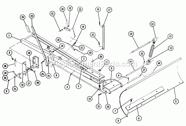 Toro 6-1121 (1968) 54-in. Snow/dozer Blade Dozer Blade Model 6-2111 (Formerly Bd-4267) Diagram