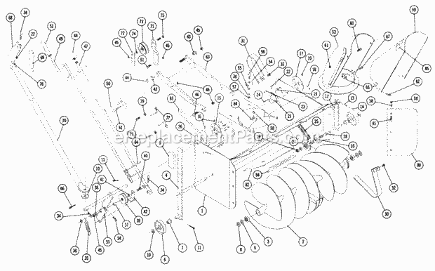 Toro 6-1211 (1968) 37-in. Snowthrower Parts List for Snow Throw Model 6-3211 (Formerly Str-324) Diagram