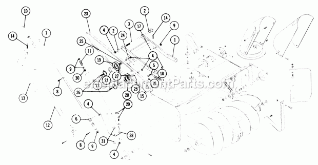 Toro 6-1211 (1968) 37-in. Snowthrower Parts List for Snow Thrower-Completing Package Model 6-9111 Diagram