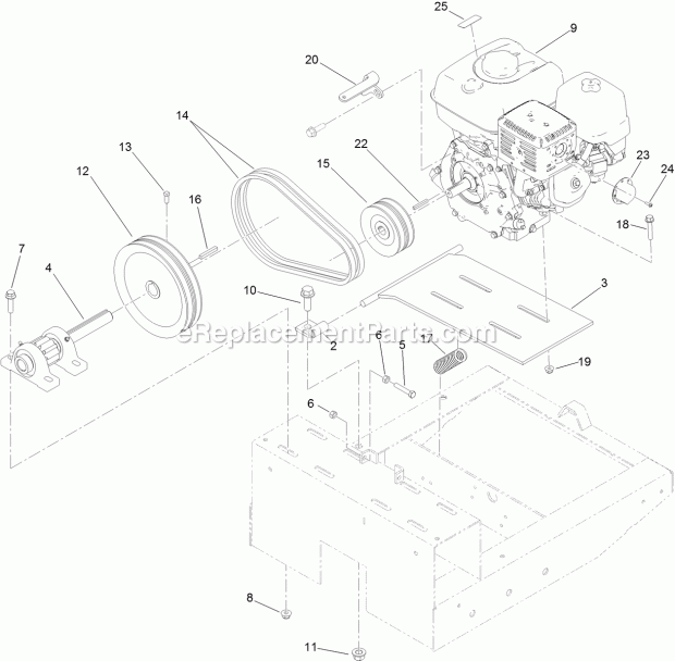 Toro 60216 (315000001-315999999) Mmx-658h-s Mortar Mixer, 2015 Drive Assembly Diagram