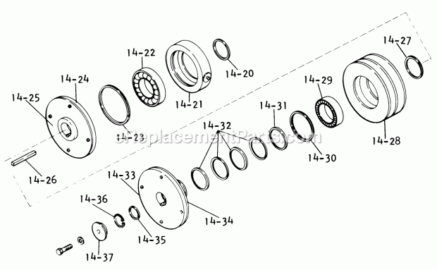 Toro 61-16OS01 (1976) D-160 Automatic Tractor Pto Clutch D-200 Diagram