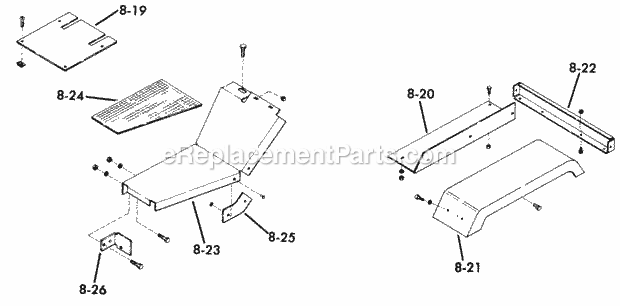 Toro 61-16OS01 (1976) D-160 Automatic Tractor Sheet Metal and Covers Diagram