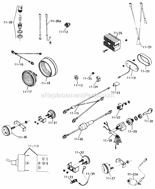 Toro 61-16OS01 (1976) D-160 Automatic Tractor Electrical System Diagram