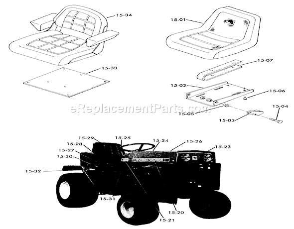 Toro 61-20KS01 (1976) D-200 Automatic Tractor Sheet Metal and Covers Diagram