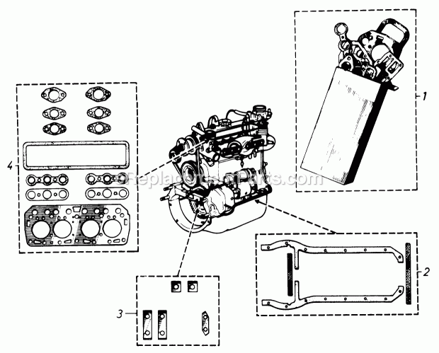 Toro 61-20RG01 (1976) D-250 10-speed Tractor Gasket Sets Diagram