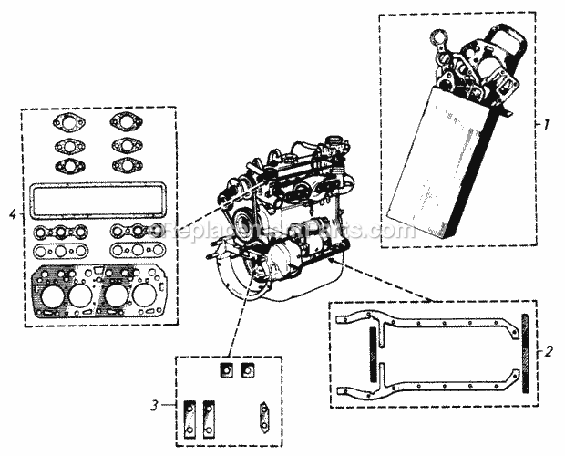 Toro 61-20RG01 (1977) D-250 10-speed Tractor Gasket Sets Diagram